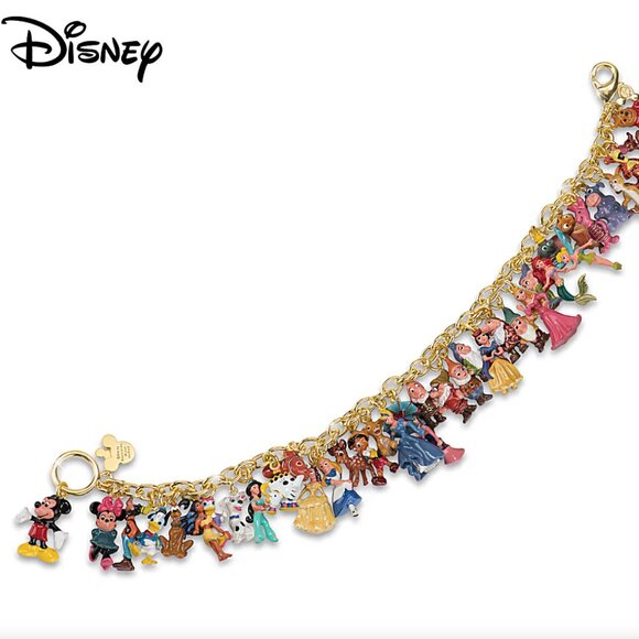 24K Gold - The Ultimate Disney Classic 37-Character Charm Bracelet - Picture 2 of 8